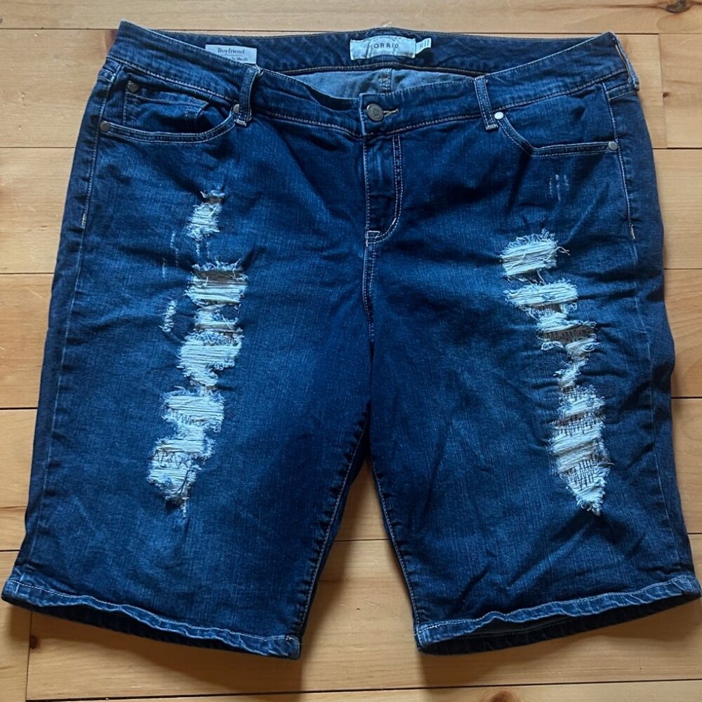 Torrid Boyfriend Distressed Shorts